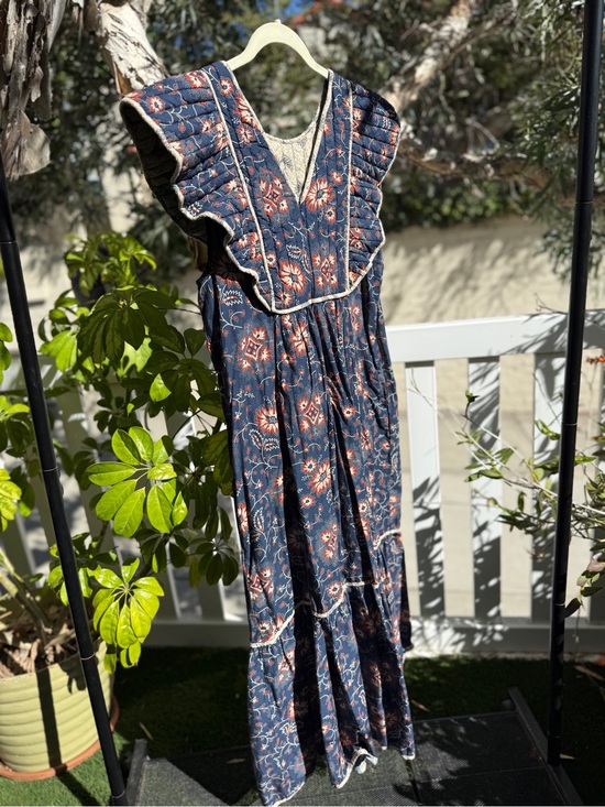 Sea Dresses & Skirts - SEA New York quilted fall cottagecore boho Floral Maxi Dress pockets Ruffle